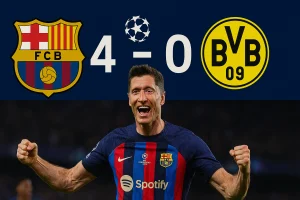 برشلونة يضع قدماً في نصف نهائي دوري أبطال أوروبا برشلونة يضع قدماً في نصف نهائي دوري أبطال أوروبا